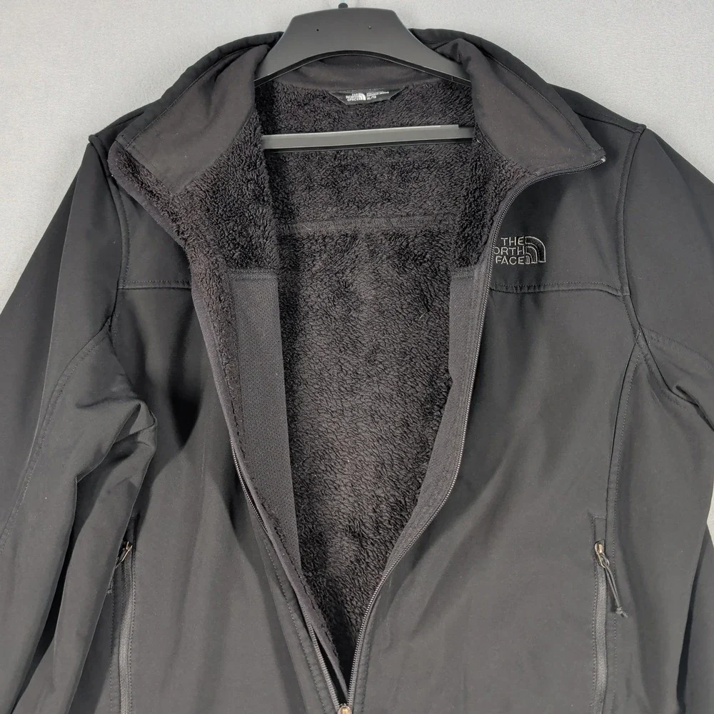 The North Face Jacket Mens XL Black Apex Bionic Softshell Windwall Fleece Lined